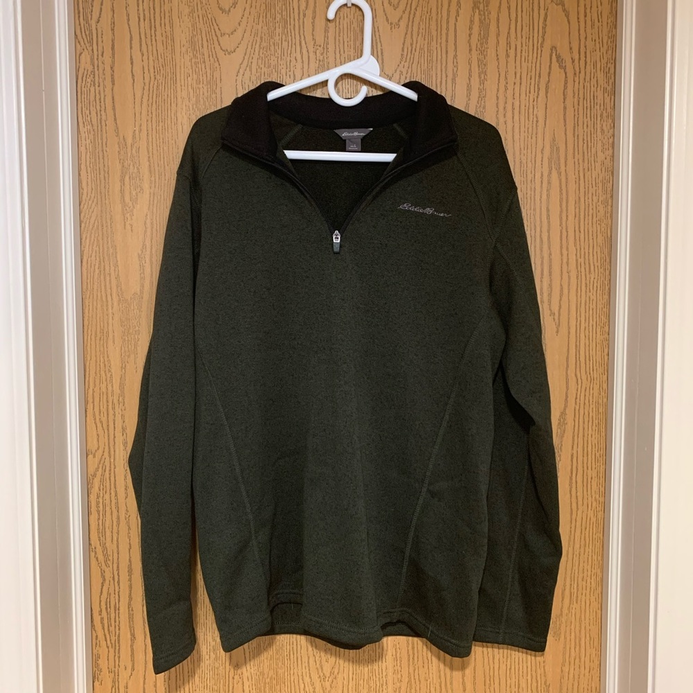 Eddie Bauer Quarter Zip Green Large Men’s